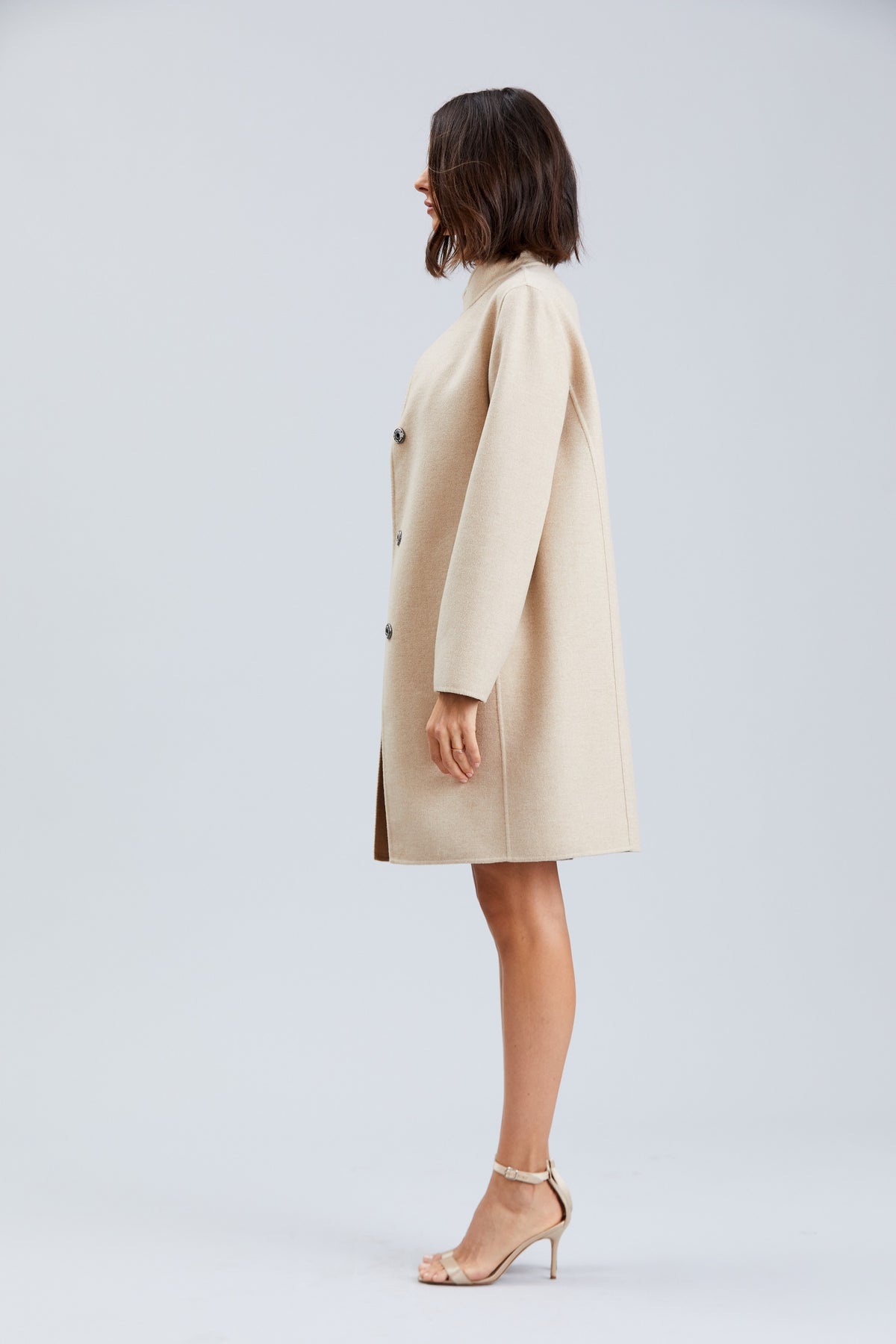 EKROU CASHMERE 7/8 COAT