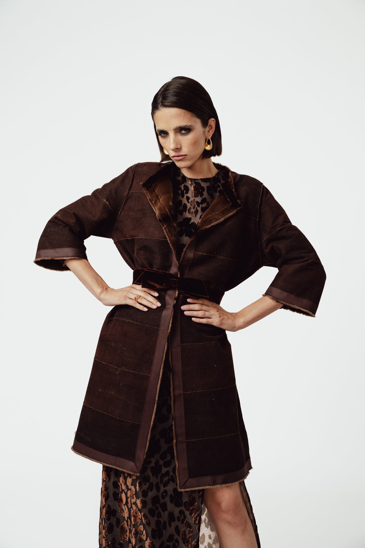 Sueded Sheared Mink Coat