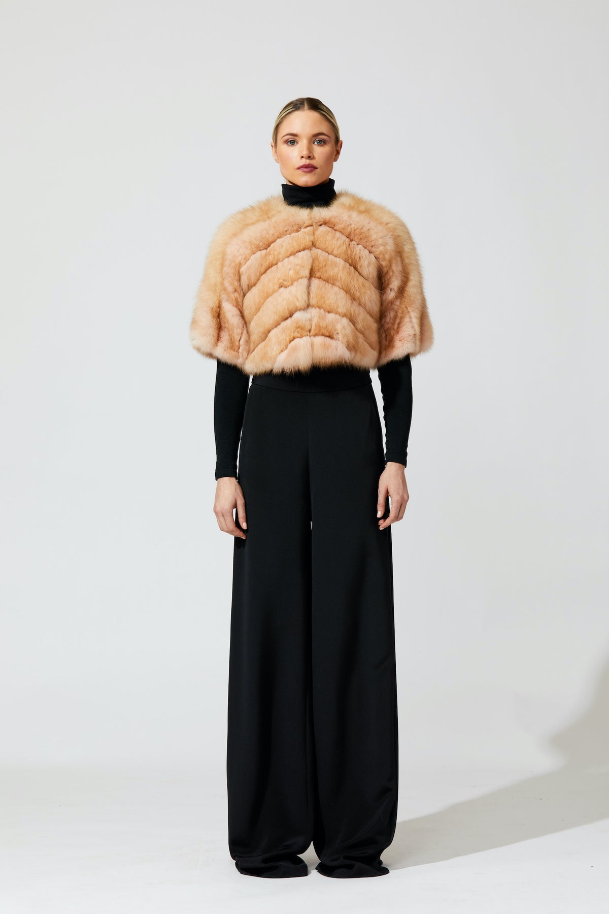 DYED CORAL PINK PERFORATED SABLE B0LER0