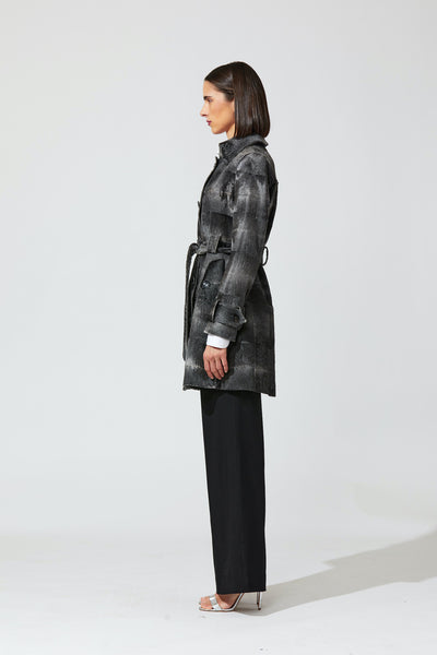 Grey Broadtail with Cashmere Trench Outerwear J. Mendel