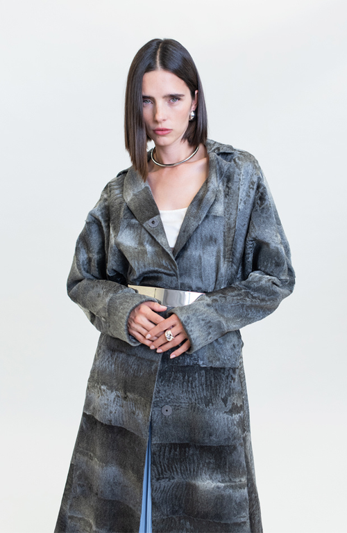 GREY BROADTAIL COAT