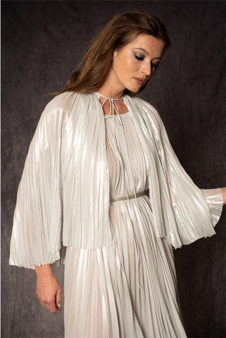 WINTER WHITE ALPACA 3/4 COAT