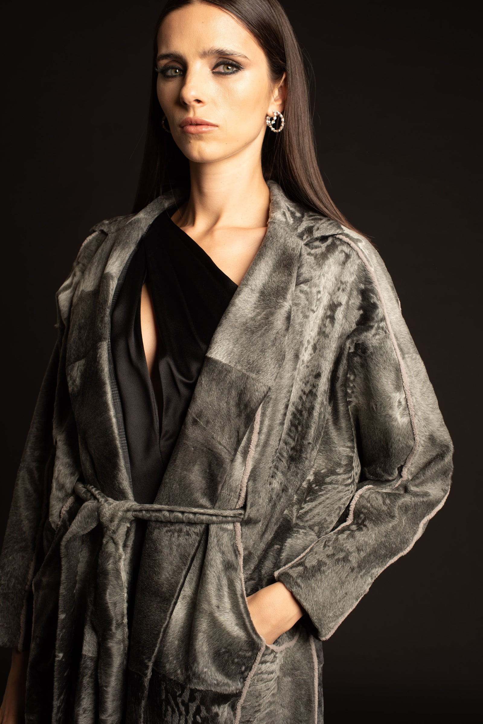 Grey Broadtail Coat