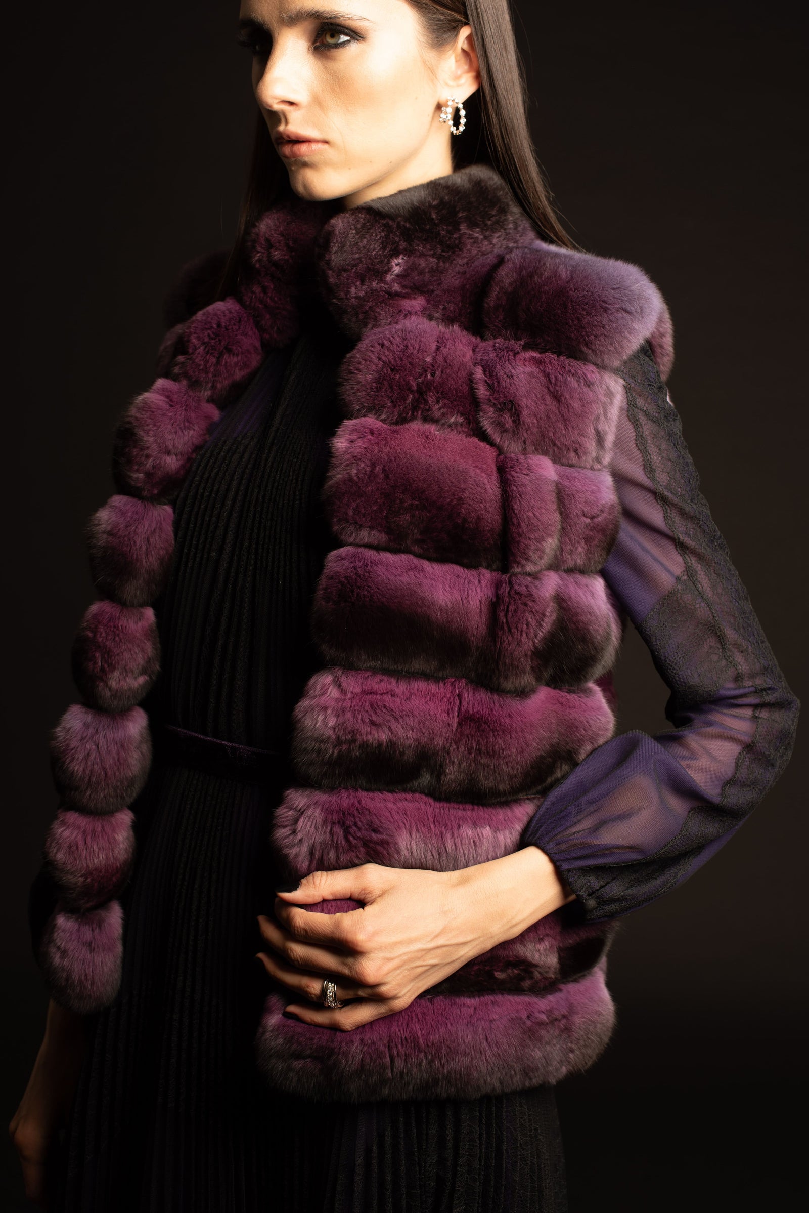 Purple Chinchilla Vest Mendel - Main Image