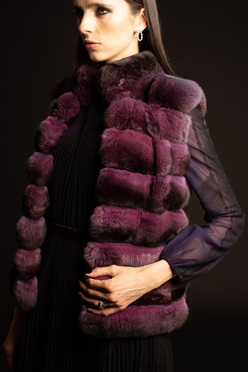 Purple Chinchilla Vest