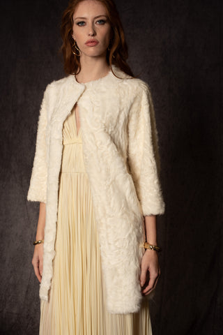 DYED BURGUNDY NUBUCK MINK REVERSIBLE HOODED JACKET