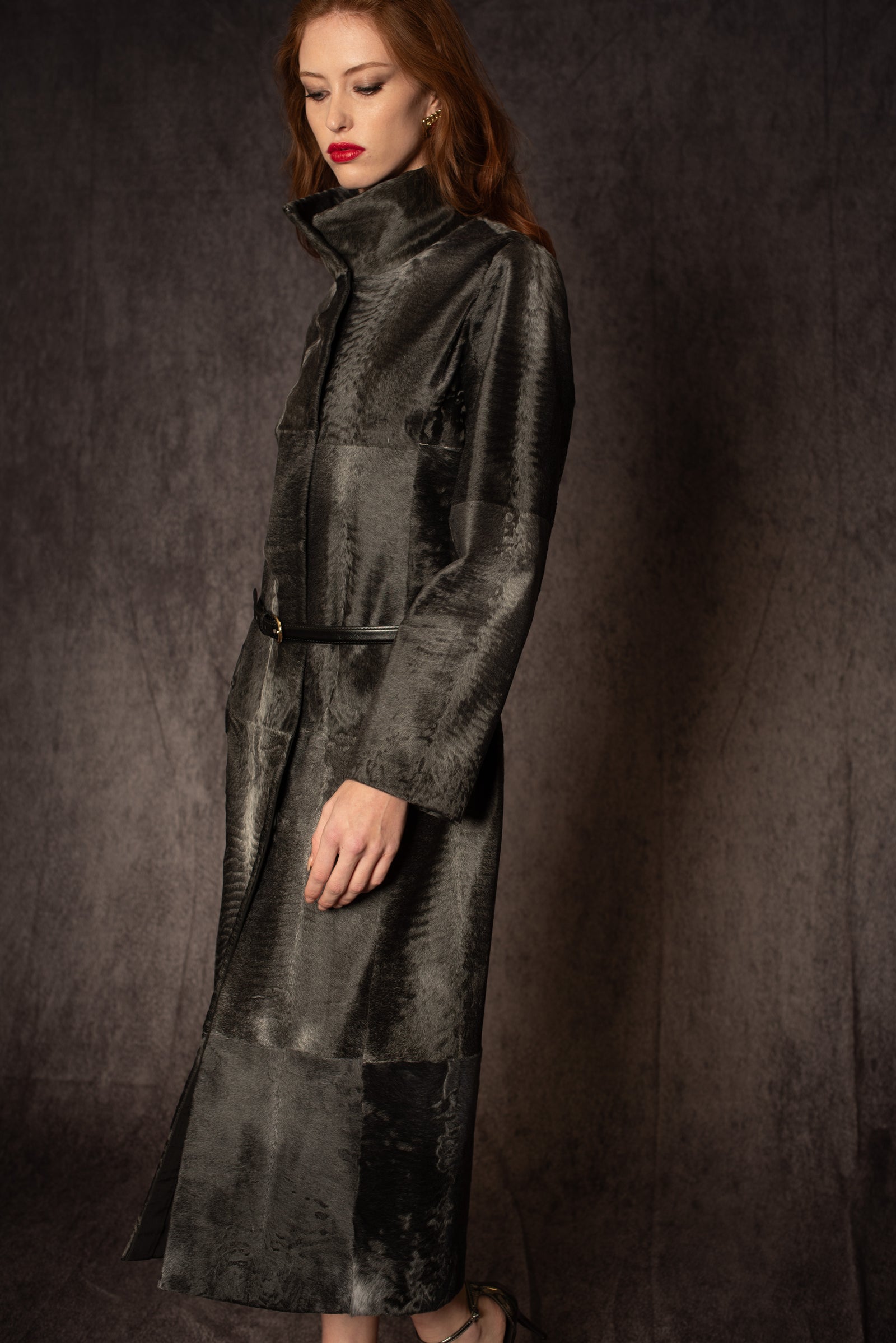 NATURAL GRAY BROADTAIL W/SILK TAFFETA REVERSIBLE