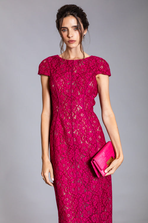 Pink & gold alligator melodie purse