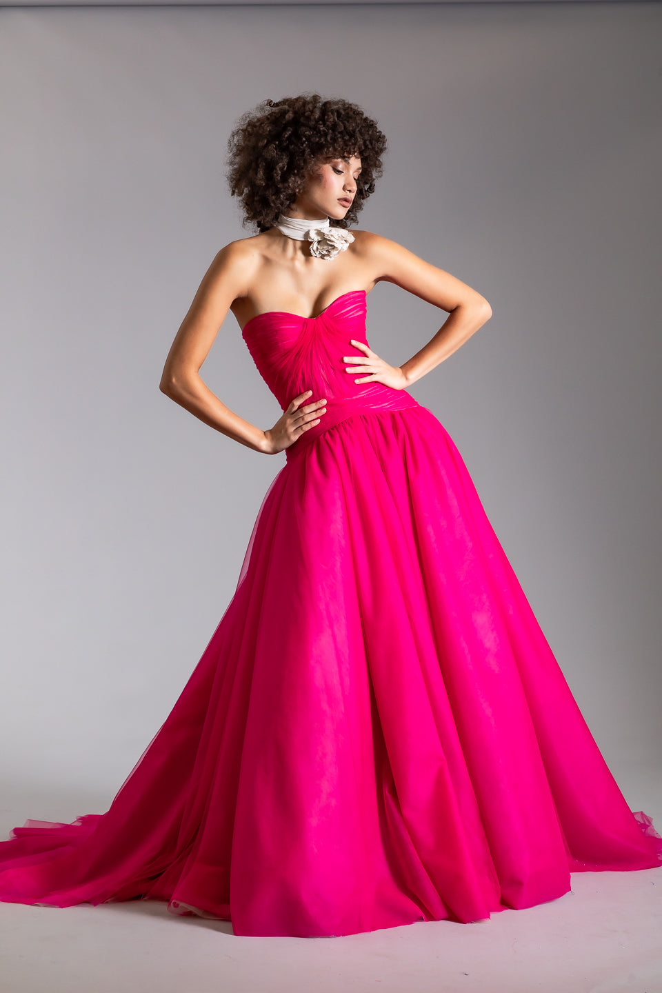 J_mendel J Mendel Evening Gowns VIVA MAGENTA SWEETHEART BUSTIER