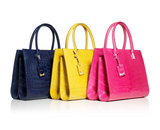 Moutarde Yellow Alligator Tote