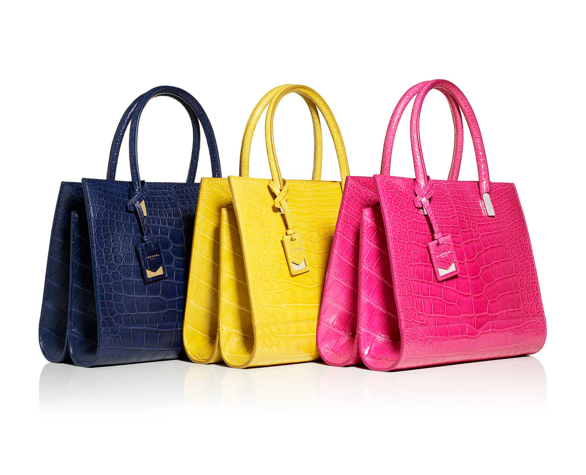 Royal Blue Alligator Tote