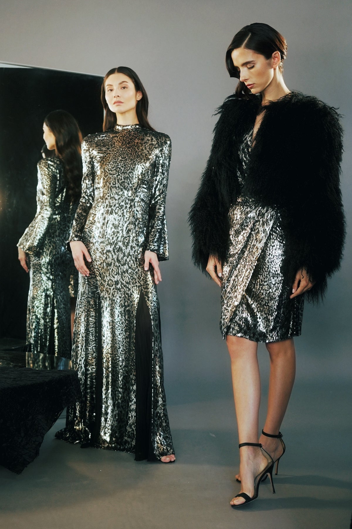 BLACK MONGOLIAN LAMB JACKET
