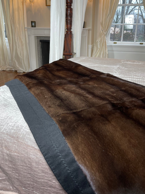 Mahogany Mink Blanket with Cashmere