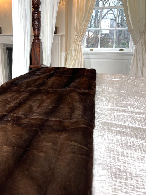 Mahogany Mink Blanket with Cashmere