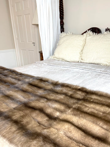 Mahogany Mink Blanket with Cashmere