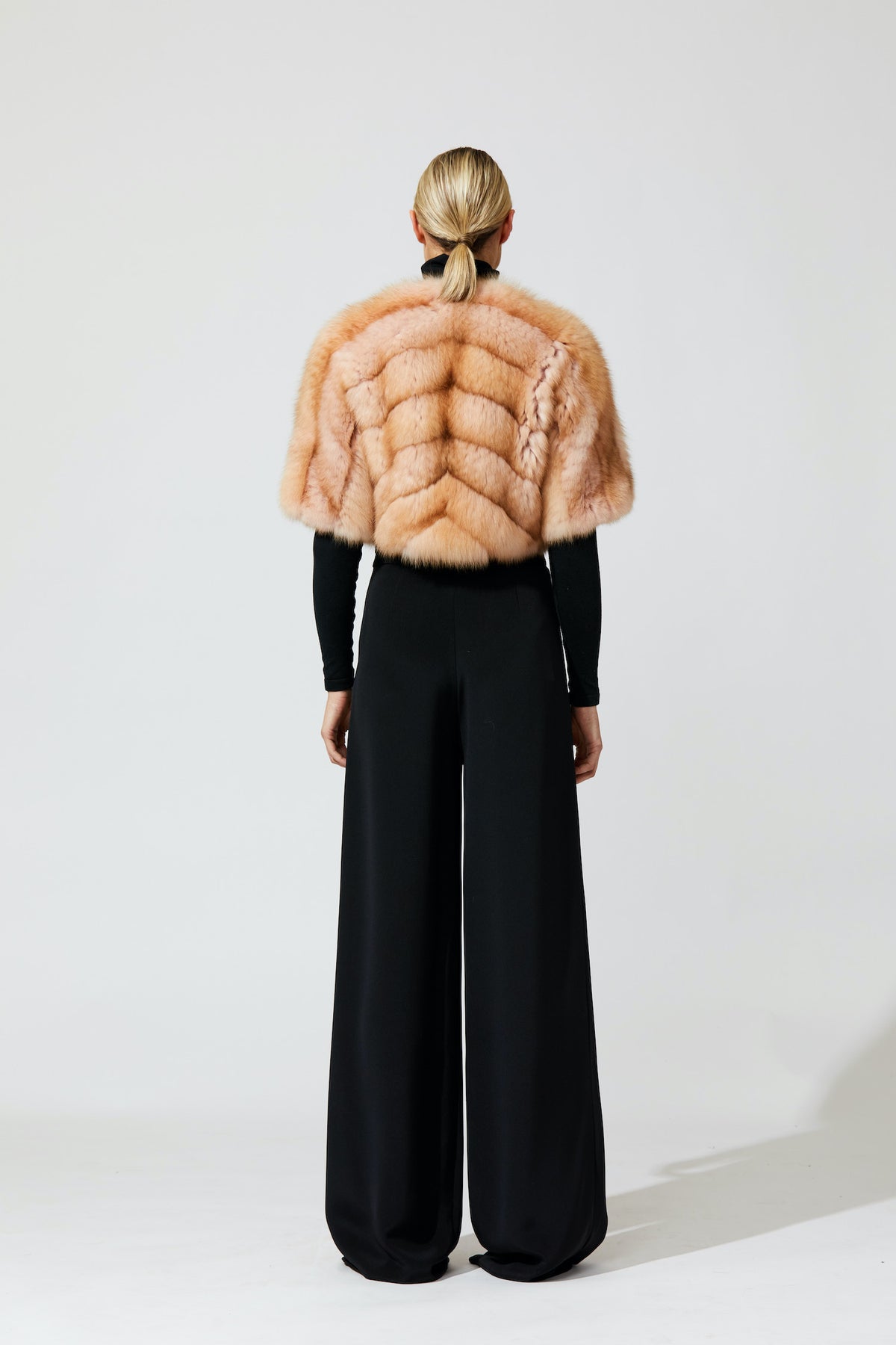 DYED CORAL PINK PERFORATED SABLE B0LER0